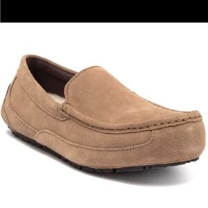 NEW UGG ALDER Men’s Slippers Suede Leather Wool Lining Moccasins Indoot Outdoor